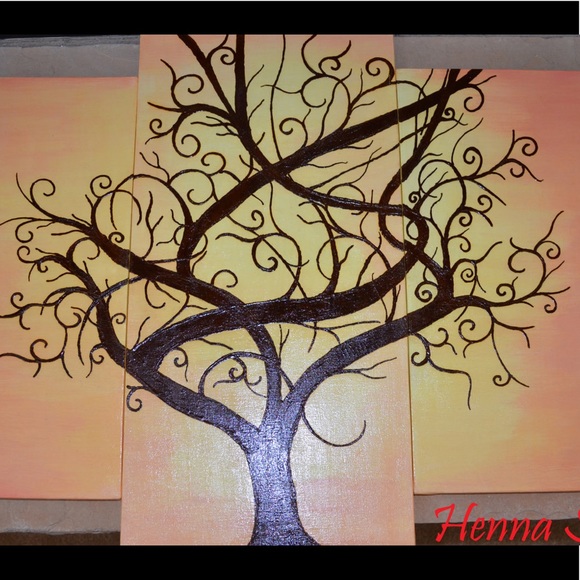 Swirly Tree Acrylic Original Painting